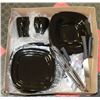 Image 1 : BOX W/13-PC BLACK DISHWARE SET, SHARP
