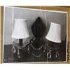 Image 1 : NEW WALL MOUNT 2 HEAD LIGHT WITH CRYSTAL DROPS