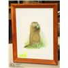 Image 1 : 14"X18" BY LOATES FRAMED PRINT OF GROUND HOG