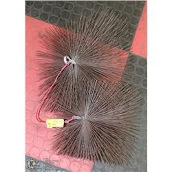 LOT OF 2 FIREPLACE CHIMNEY CLEANING BRUSHES HOME