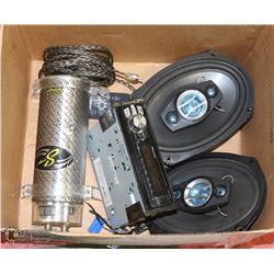 BOX W/PIONEER CAR STEREO W/2 SCOCHE