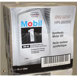 CASE OF 6 MOBIL 1 SYNTHETIC OIL 0-40W 6 LITRES