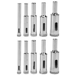 10PC DIAMOND COATED  CORE HOLE SAW SET