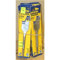 BUNDLE OF 9 IRWIN 1-1/8" SPADE DRILL BITS