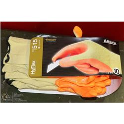 PACK OF 12 HYFLEX 11/515 SZ 10 WORKGLOVES