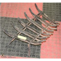 LOT OF 2 FIREPLACE/STOVE GRATES 18" WIDE HOME