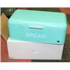 Image 1 : NEW TURQUOISE COLOR BREAD BIN. RETRO STYLE