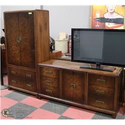 VINTAGE DRESSER AND ARMOIRE