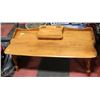 SOLID WOOD COFFEE TABLE 46"W X 21"D X 17"H