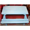 Image 1 : BLUE CHILDRENS PICNIC TABLE 34" X 33" X 24"H
