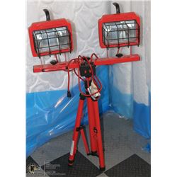 DOUBLE HALOGEN WORK LIGHT WITH STAND