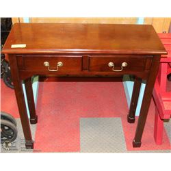 WOOD 2 DRAWER HALL TABLE