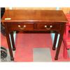 Image 1 : WOOD 2 DRAWER HALL TABLE