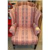 Image 1 : PAIR OF PINK WING BACK PARLOUR CHAIRS