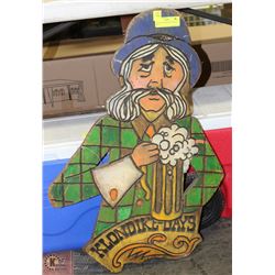 VINTAGE KLONDIKE DAYS WOOD SIGN.
