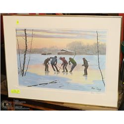 ALLEN SAPP SIGNED MATTED "PRACTICING FOR THE GAME"