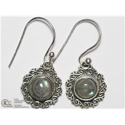 2) STERLING SILVER LABRADORITE EARRINGS