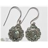 Image 1 : 2) STERLING SILVER LABRADORITE EARRINGS