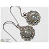 Image 2 : 2) STERLING SILVER LABRADORITE EARRINGS