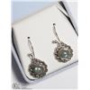 Image 4 : 2) STERLING SILVER LABRADORITE EARRINGS
