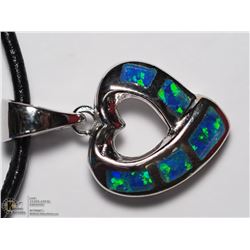 16) STERLING SILVER OPALITE PENDANT NECKLACE