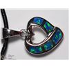 Image 1 : 16) STERLING SILVER OPALITE PENDANT NECKLACE