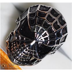 22) STAINLESS STEEL SKULL SHAPED MEN'S RING