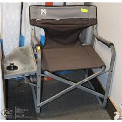 COLEMAN CAMPIING CHAIR WITH SIDE TABLE