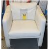 Image 1 : WHITE LEATHERETTE ARM CHAIR