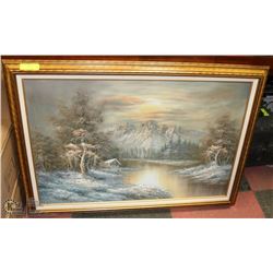 VINTAGE FRAMED OIL ON CANVAS BY ARTIST 'CAPRI' -