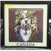 Image 1 : FRAMED 3D PICTURE OF CANADA'S WILDLIFE ANIMALS-