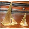 Image 1 : 2 BRASS SAILBOATS