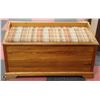 Image 1 : CEDAR LINED PADDED STORAGE CHEST -SEAT