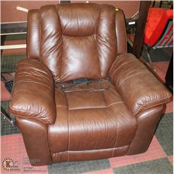 BROW LEATHER ELECTRIC RECLINING SOFA CHAIR