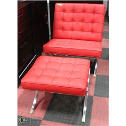 DESIGNER LOUNGE CHAIR AND OTTOMAN