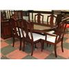 Image 2 : CHERRY COLOR WOOD DINING SUITE INCL TABLE WITH