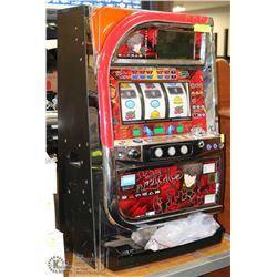 VEGAS STYLE SLOT MACHINE WITH COINS AND KEY
