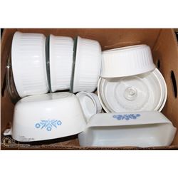 12PC CORNINGWARE COOK SET (MOST WITH LIDS)