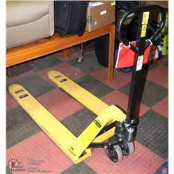 ONE YELLOW PALLET JACK 5500LBS CAPACITY WITH