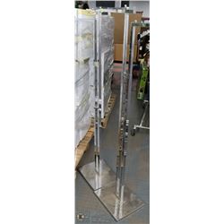 PAIR OF CHROME CLOTHING RACKS