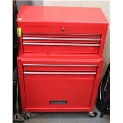 RED 5 DRAWER ROLLING TOOL BOX WITH DETACHABLE