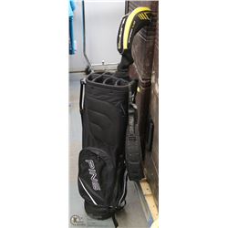 NEW BLK PING GOLF STAND CARRY BAG W/KING COBRA