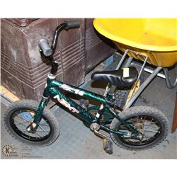 NEXT KIDS BIKES GREEN 14" TIRE.