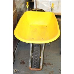 YELLOW WHEEL BARROW MADE IN HOLLAND.