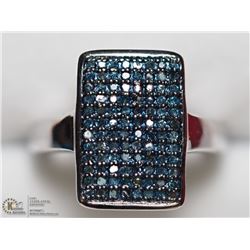 31) STERLING SILVER DIAMOND MEN'S RING