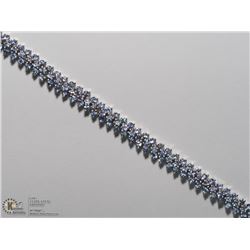 42) STERLING SILVER TANZANITE BRACELET