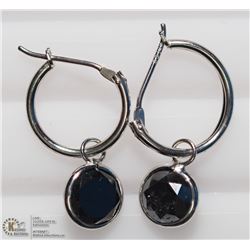 47) STERLING SILVER 14KT DIAMOND EARRINGS