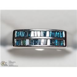 49) STERLING SILVER MEN'S DIAMOND RING