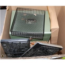 OFFICE LOT WITH METAL FILE BOX AND ALL NEW OFFICE