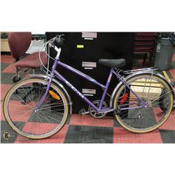 PURPLE LADIES CCM TOWN COUNTRY BIKE 26" TIRE